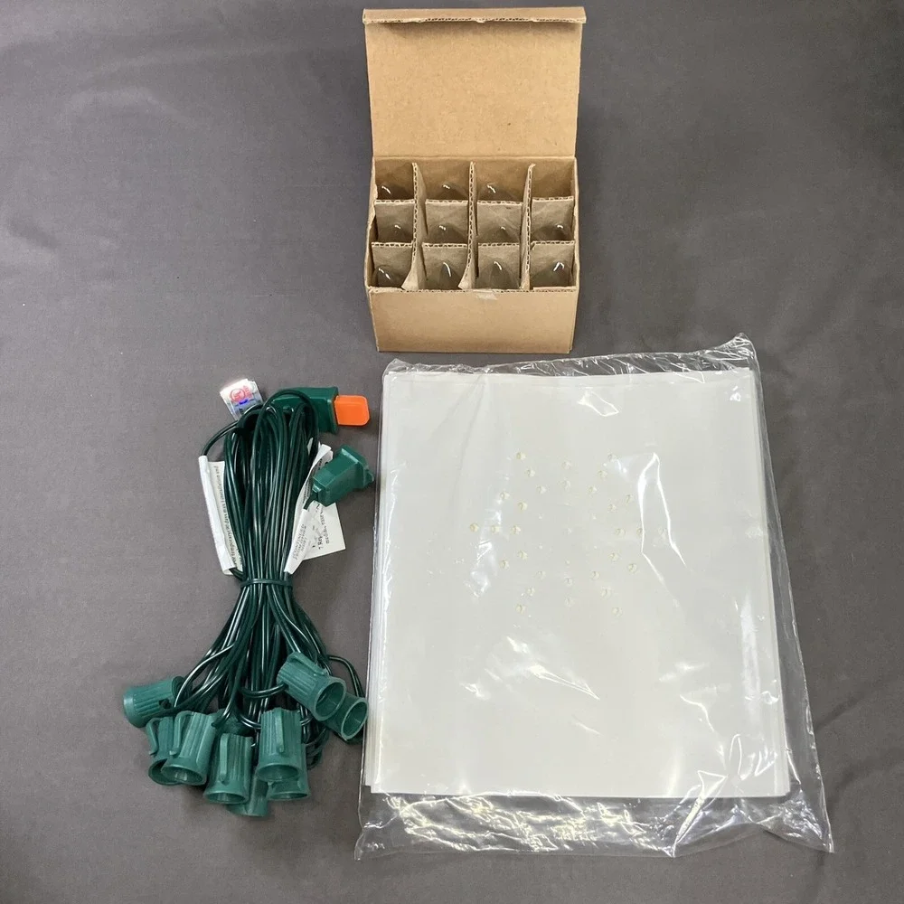 Electric Luminarias 10 Piece Kit String Light White Bag Style /Christmas Wedding